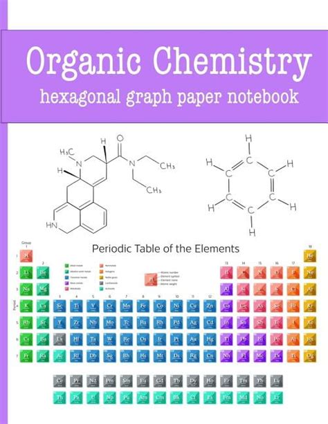 Organic Chemistry Hexagonal Graph Paper Notebook Draw Organic