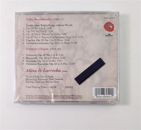 Alicia De Larrocha Plays Mendelssohn And Chopin CD BRAND NEW SEALED