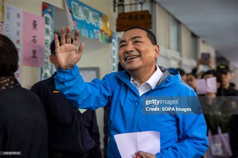 Kmt Presidential Candidate Hou Yu Ih Is Seen In The Queue To Vote At