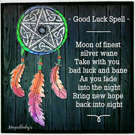 Good Luck Spell Good Luck Spells Luck Spells Moon Spells