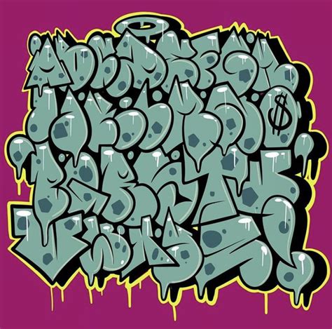 Eve Mellor Alfabeto Throw Up Graffiti Alphabet Fonts Alfabeto Font