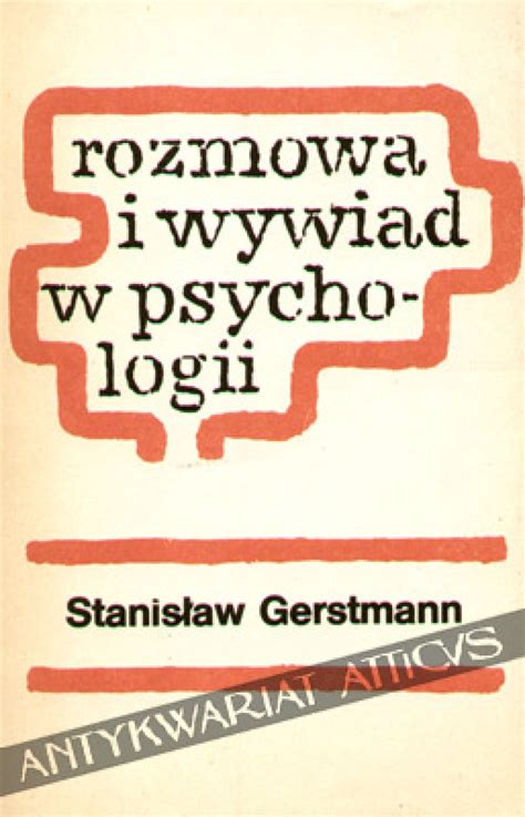 Rozmowa I Wywiad W Psychologii Antykwariat Atticus