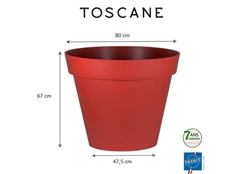 Pot de fleur plastique EDA rond modèle Toscane Ø 80 x 66 cm