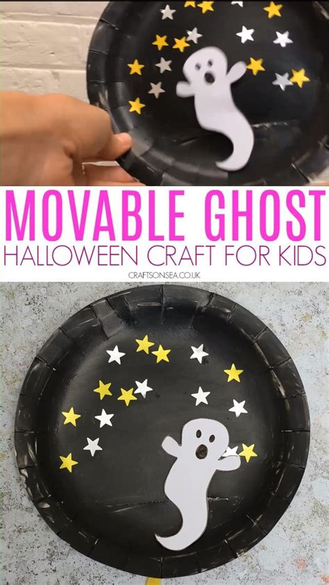 Paper Plate Ghost Craft Halloween Crafts Halloween Arts And Crafts