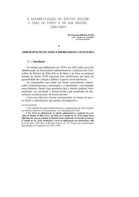 Pdf A Alfabetiza O No Antigo Regime Biblioteca Digitaller Letras