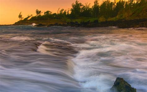 Wallpaper Landscape Sea Rock Nature Shore Storm Morning Waves