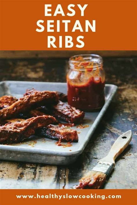 Vegan Unribs Easy Homemade Seitan Ribs Healthy Slow Cooking