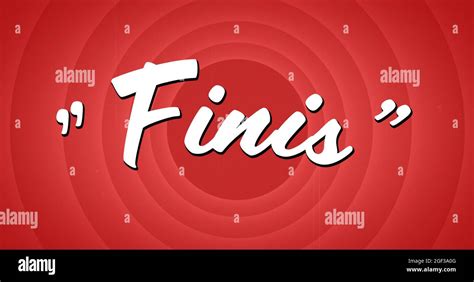 Finis Sign And Circle Patterns Stock Photo Alamy