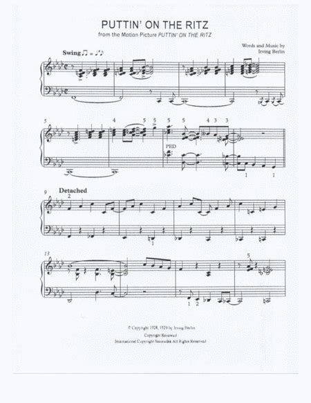 Puttin On The Ritz Arr Robert Blond By Taco Sheet Music For Piano