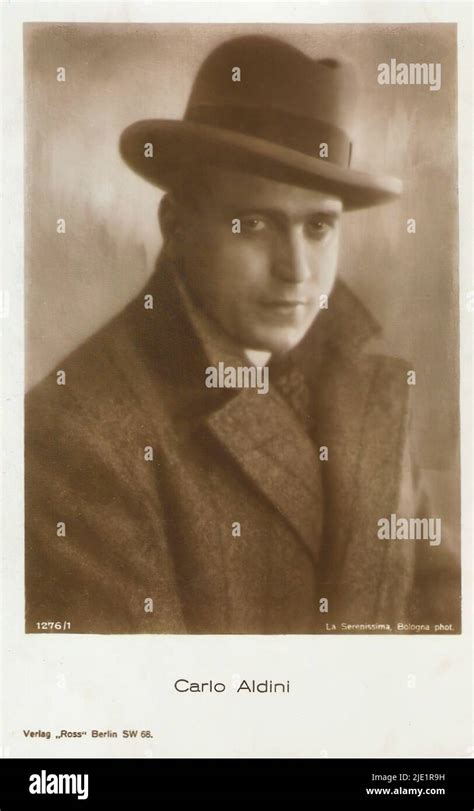 Portrait Of Carlo Aldini 002 Italian Silent Cinema Era Actor Stock