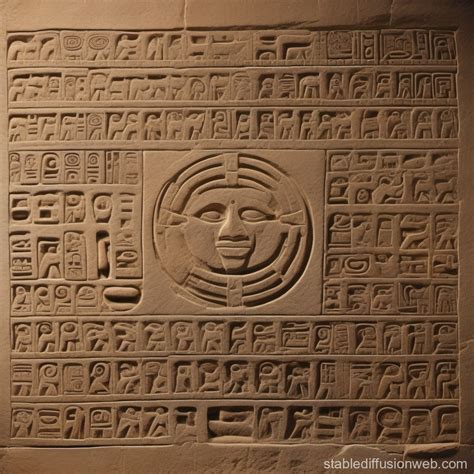 An Aztec Inspired Cryptographic Alphabet Primer Stable Diffusion Online