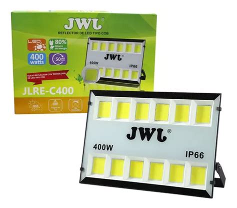 Reflector Cob Led Exterior Luz Blanca 400w Jwj Jlrec400 3pzs Meses