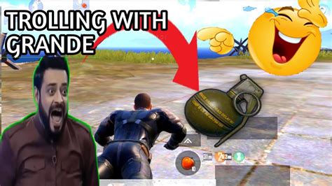 Trolling Pubg Player With Frag Grenade Pubg Mobile Trolling Noobs