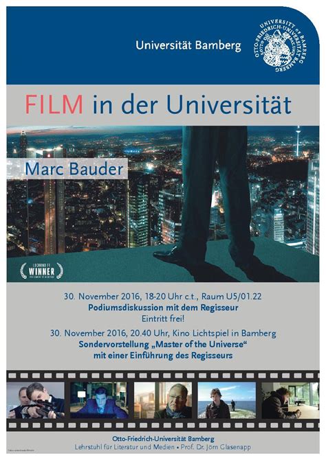 Film In Der Universit T Mit Marc Bauder Lehrstuhl F R Literatur Und