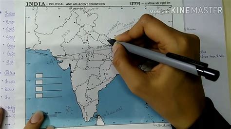 India Physical And Adjacent Countries Map Birdie Sharline