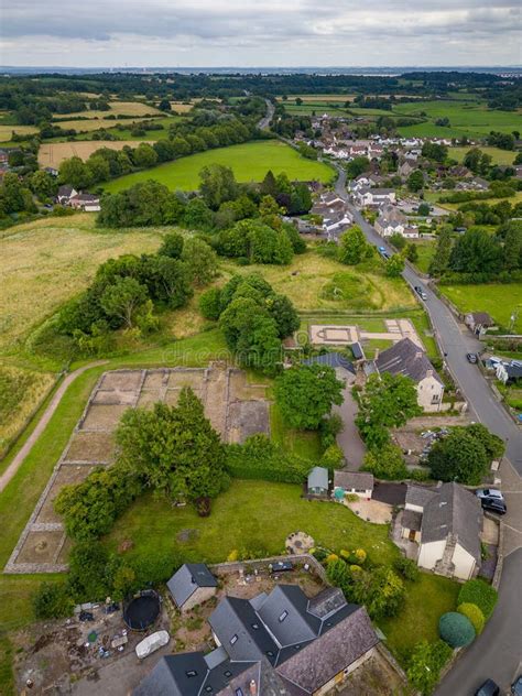 Aerial View Of The Ruins Of The Ancient Roman Town Of Venta Silurum