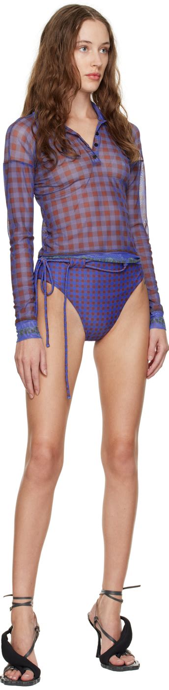 Ottolinger Blue Button Laced Bikini Ottolinger