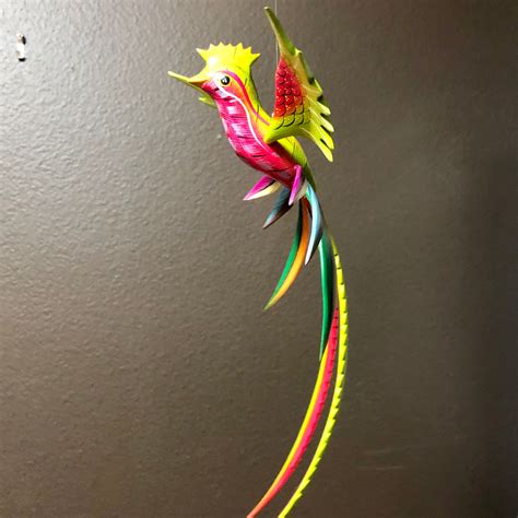 Alebrije Exotic Quetzal Bird Wood Carving By Reyna Peña And Zeny Fuentes