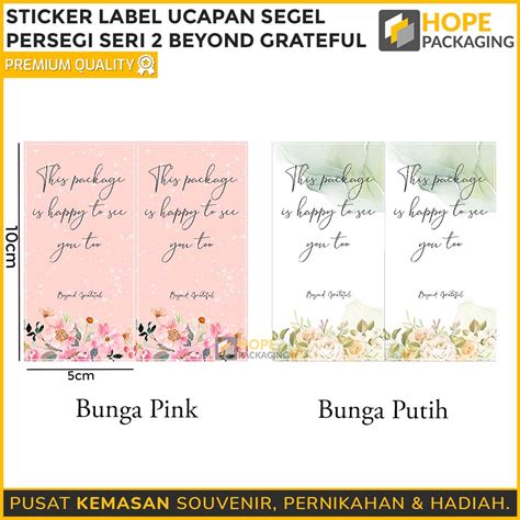 Jual 1 Pack Isi 50 Pcs Sticker Label Ucapan BEYOND GRATEFUL Sticker