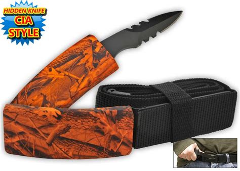 Hidden Belt Buckle Knife Autumn Camo, HG01-CM6