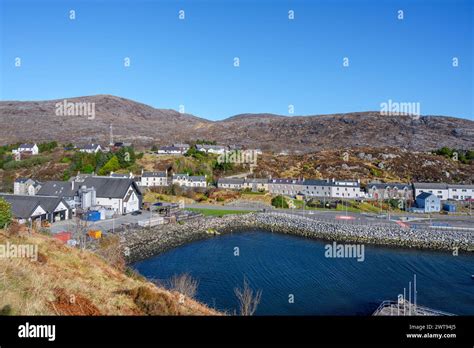 View Over The Port Of Tarber And The Isle Of Harris Distillery Isle Of