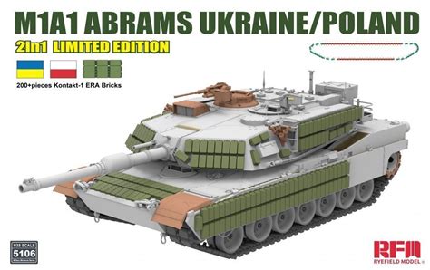 M1A1 Abrams Ukraine Poland 2in1 Limited Edition Rye Field Model RFM Nr