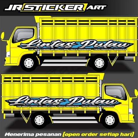 Jual Sticker Cutting Truk Bak Samping Tembus Pintu Canter Ragasa Isuzu