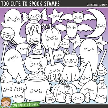 Halloween Kawaii Clip Art Too Cute To Spook Kate Hadfield Designs