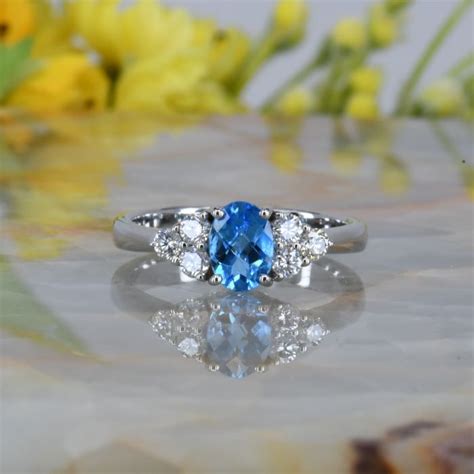 Blue Topaz And Diamond Ring Vandenbergs Jewellers