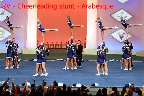 Varsity High School Level Stunt Arabesque One Legged Stunt Full