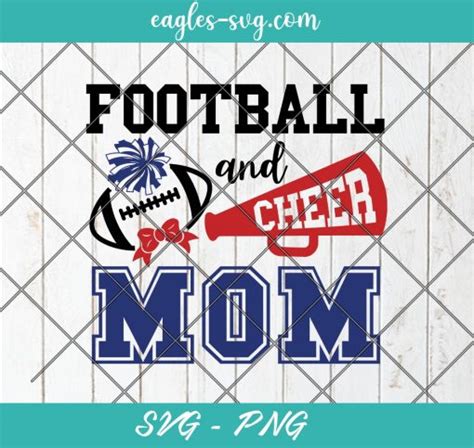 Football And Cheer Mom Svg Football Mom Svg Cheer Mom Svg Cut Files