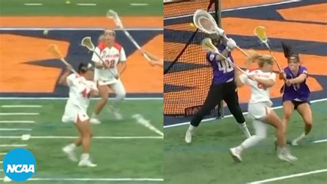 Syracuse Womens Lacrosse Scores Double Behind The Back Goal In Ncaa