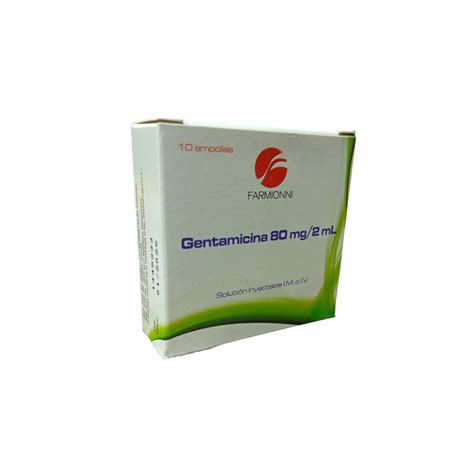 GENTAMICINA 80MG 2ML CAJA X 10 AMPOLLAS FARMIONI Farma Medical SAS