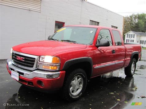 2005 Fire Red GMC Sierra 1500 SLE Extended Cab 4x4 55488356 GTCarLot