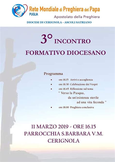 Rete Mondiale Di Preghiera Del Papa Diocesi Di Cerignola Ascoli