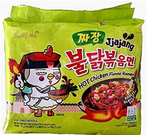 Samyang Green Jjajang Hot Spicy Ramen X Pack Samyang Jjajang Hot Chicken Ramen