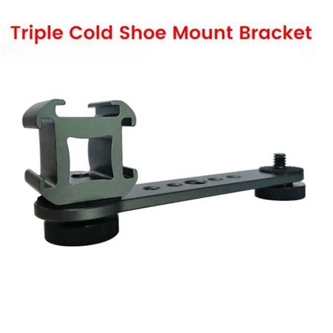 Triple Cold Shoe Mount Bracket Extension Bar Hot Shoe Mount For Gimbal Stabilizer Tripod Camera