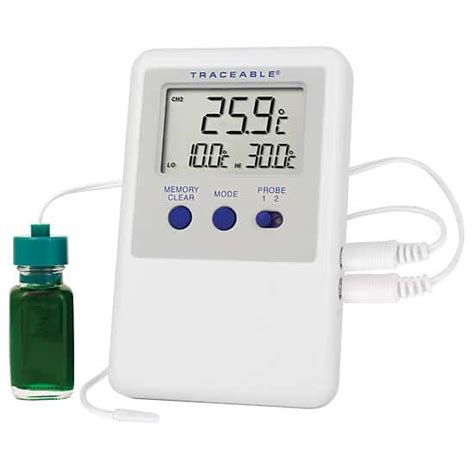 Traceable Ultra™ Refrigerator Freezer Thermometer With Calibration 1 Bottle And 1 Bullet Probe