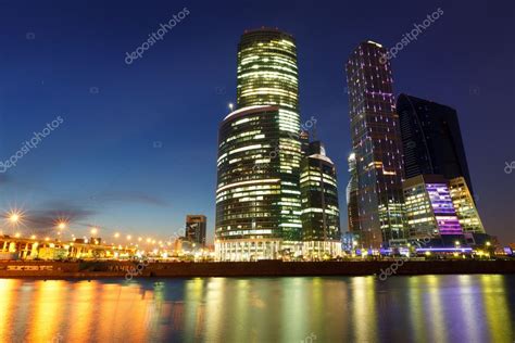 Moscow City at Night – Stock Editorial Photo © sborisov #7141857