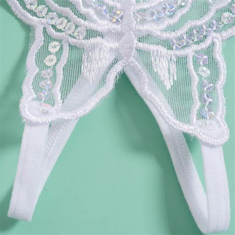 Women Sexy Hollow Out Butterfly T Back Thong Panties Erotic Lingerie G