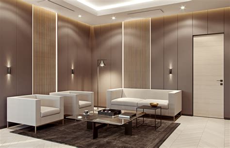 Modern classic CEO office interior :: Behance