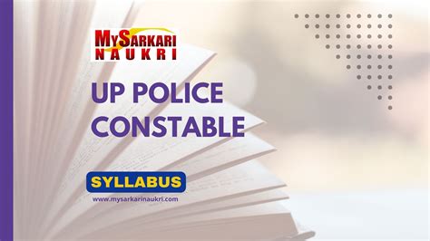 UP Police Constable Syllabus: PDF Download - MySarkariNaukri En