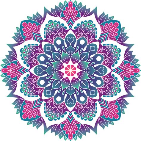 Stickers Raam Gekleurde Decoratieve Mandala Tenstickers