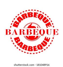 Barbeque Grunge Stamp On Vector Illustration Stock Vector Royalty Free