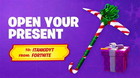 Open The Free Pickaxe Present In Fortnite How To Get Peppermint