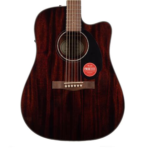 Fender Cd 60sce Dreadnought Acoustic Guitar Natural Mahogany Cream City Music