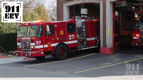 Boston Fire Engine 37 And Ladder 26 Responding Youtube