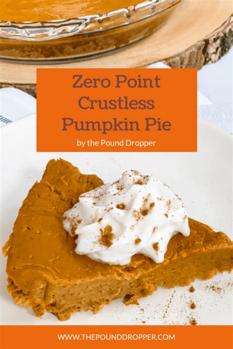 Zero Point Crustless Pumpkin Pie Pound Dropper