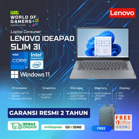 Jual Lenovo Ideapad Slim 3 14irh8 Core I7 13620h 16gb 512gb W11 Ohs