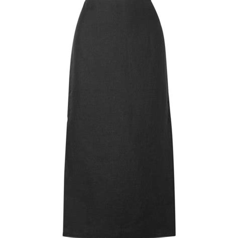 Theory Linen And Cotton Blend Midi Skirt